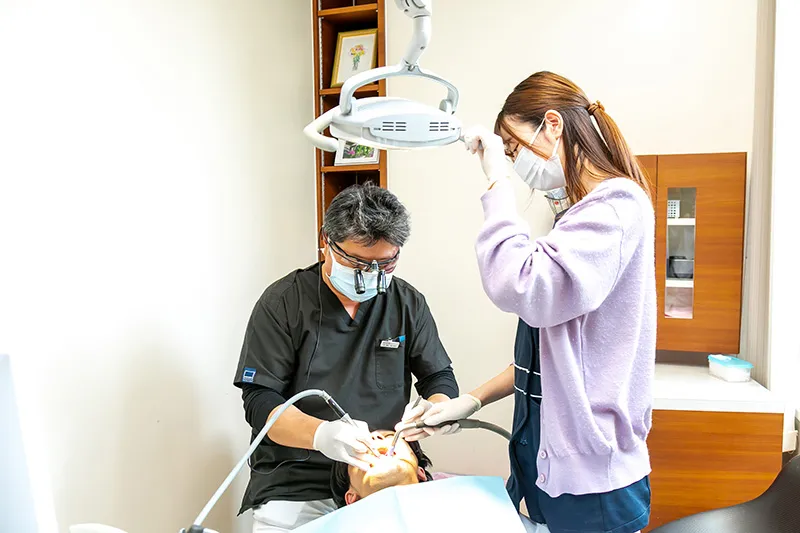 歯周ポケットのチェック